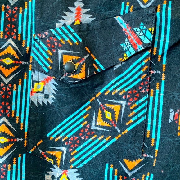 COPY - ROCK AND ROLL DENIM Modern Fit. Western short-sleeve shirt. Size L - Picture 4 of 4